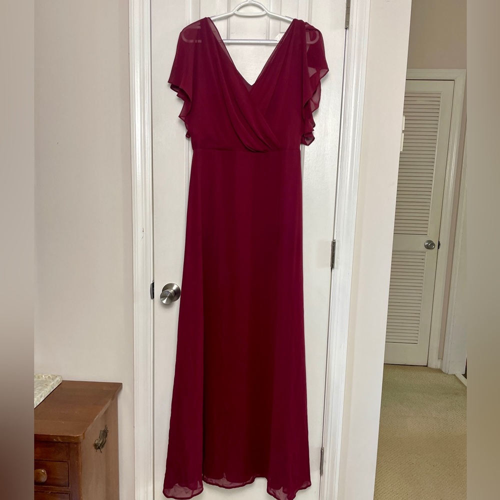 Maroon Bridesmaid Homecoming Dress s8